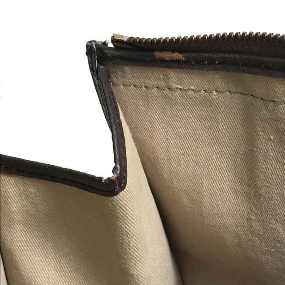 CHRISTIAN DIOR Trotter vintage 2-step flap Messenger Shoulder Bag Beige x Brown - Picture 3 of 13